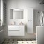 Conjunto completo mueble de baño Noja suspendido 2 cajones y 1 puerta white gloss de Salgar